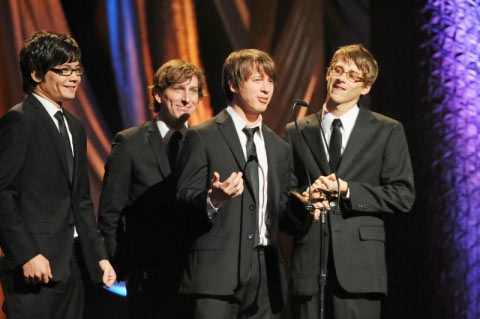 Tenth Avenue North received their New Arist of the Year Dove Award, 