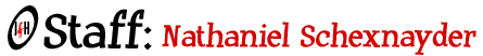 JfH Staff: Nathaniel Schexnayder