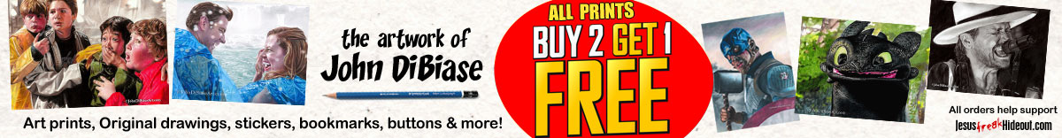 Purchase Original Art Prints, Drawings, Buttons, Stickers, Bookmarks and more from JFH's own John DiBiase!