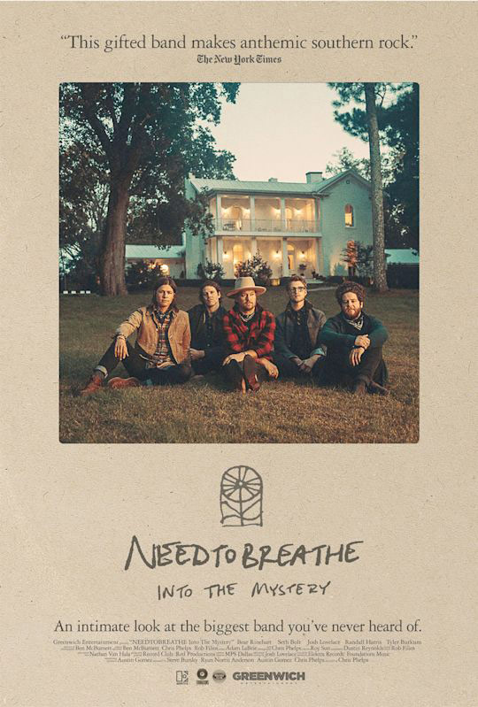 NEEDTOBREATHE's 'Into the Mystery' Documentary Available On Demand Today