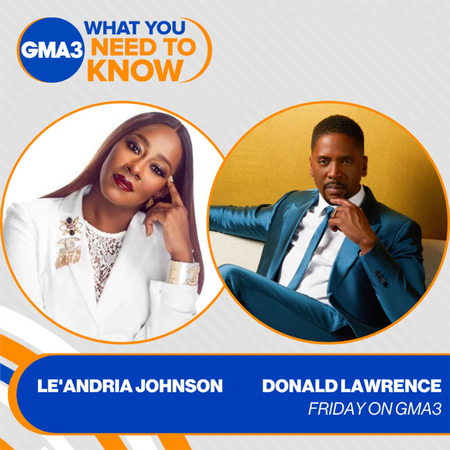 Grammy Winners Donald Lawrence & Le'Andria Johsnon To Perform on 