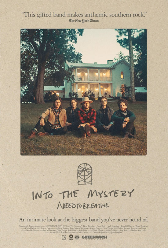 NEEDTOBREATHE: INTO THE MYSTERY Documentary Feature In Over 500 Theaters November 3