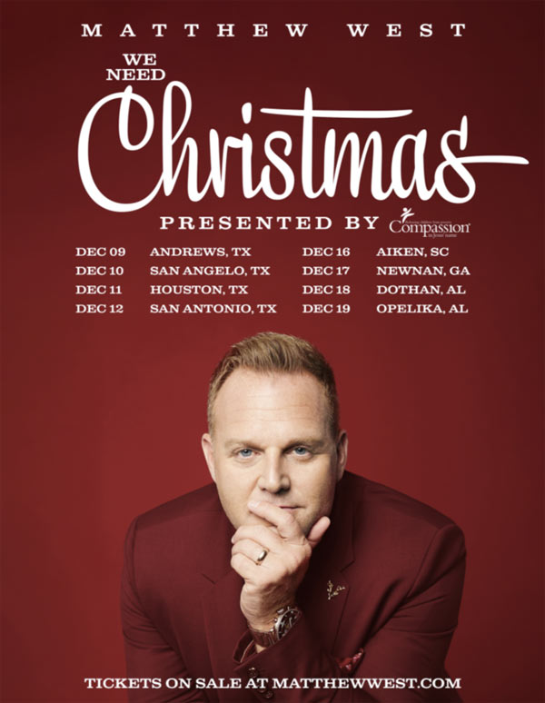 Matthew West Releases New Full-Length Christmas Album, 'We Need Christmas'