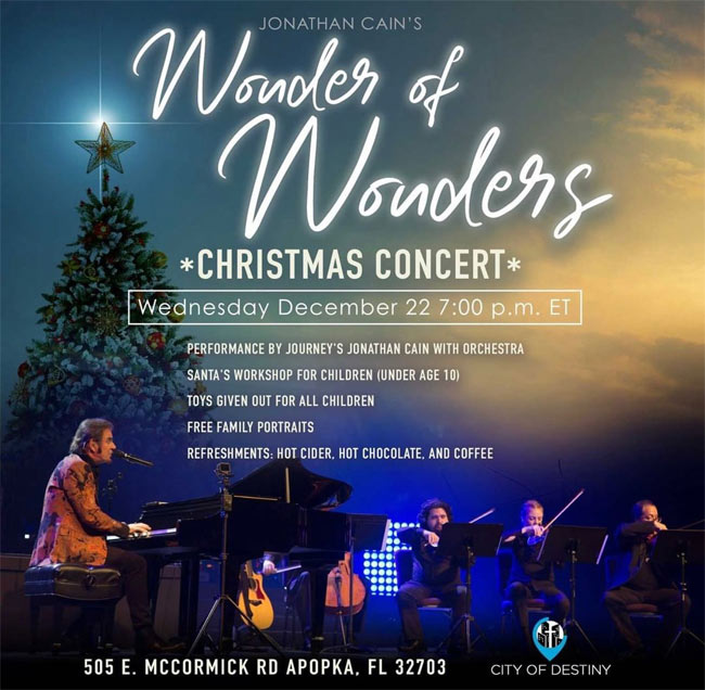 Rock & Roll Hall Of Fame, Journey Member Jonathan Cain Hosts 'Wonder Of Wonders Christmas Concert' Dec. 22