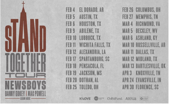 Awakening Events Announces The Stand Together Tour With Newsboys And Special Guests, Kicking Off Feb. 4!