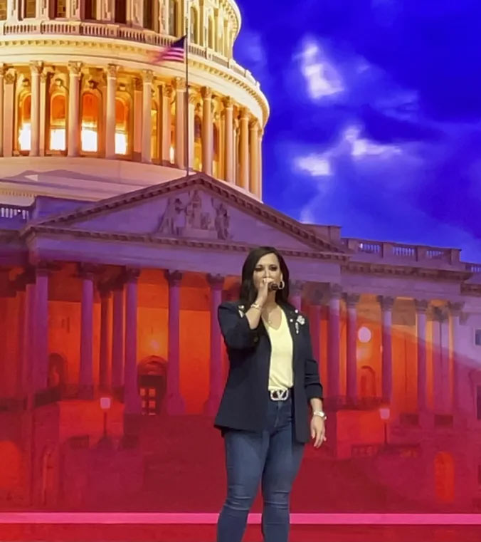 Natasha Owens Performs the National Anthem at CPAC 2022