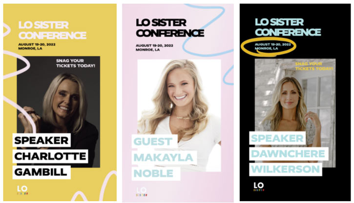 Sadie Robertson Huff Announces Lo Sister Conference 2022