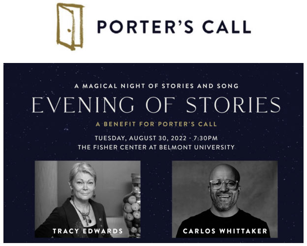 Porter's Call Announces Their Annual Event, 'Evening Of Stories,' for August 30