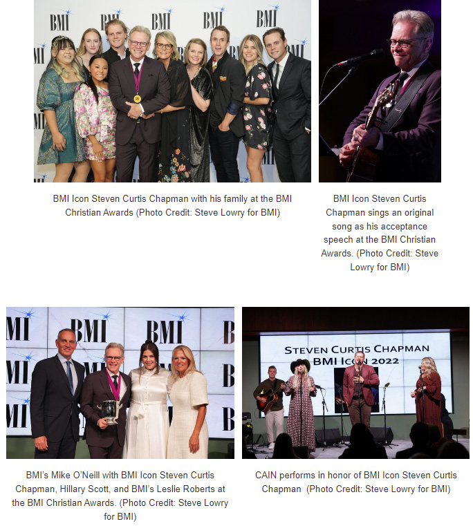 Steven Curtis Chapman Honored BMI ICON At the 2022 BMI Christian Awards