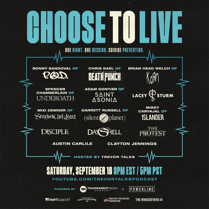 Rockers Unite for Massive Suicide Prevention Livestream, Including Disciple, Lacey Sturm and More