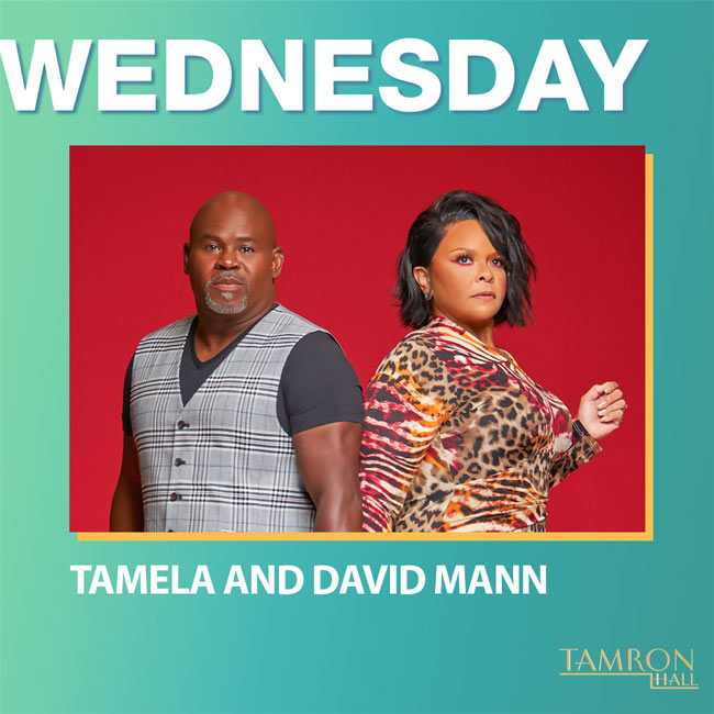 Tamela and David Mann Appear On Tamron Hall Show Wednesday, October 12