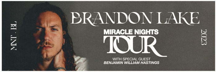 Brandon Lake Announces Spring 2023 Miracle Nights Tour