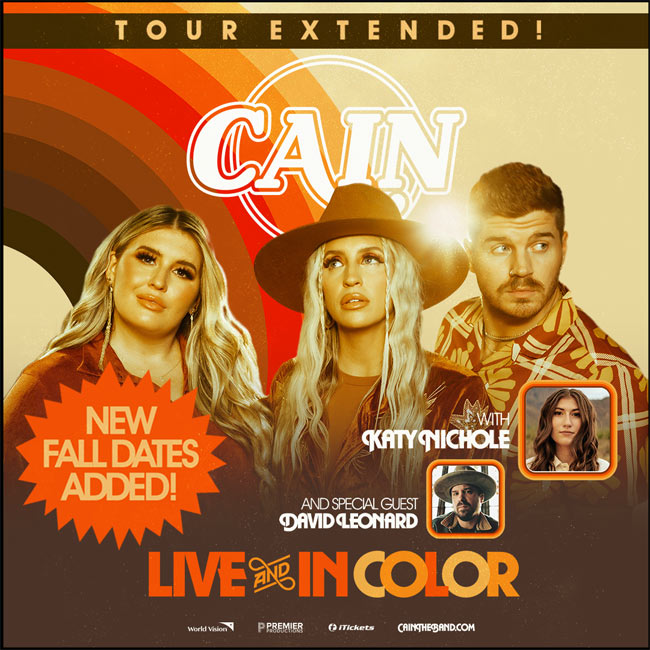 CAIN Extends Live & In Color Tour This Fall - 33 New Dates Added