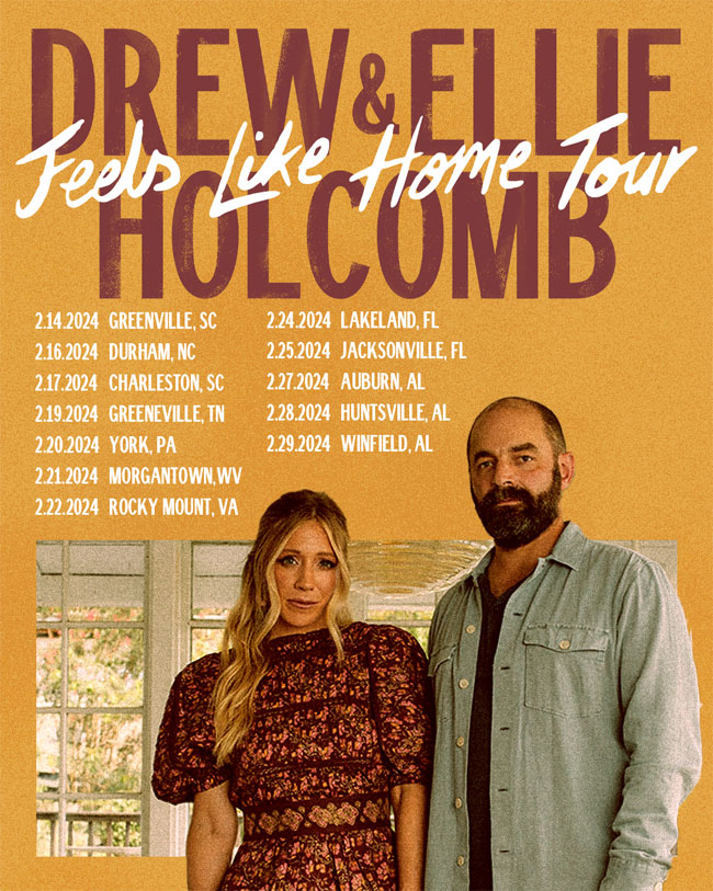Drew & Ellie Holcomb Announce February 2024 Feels Like Home US Headline Tour