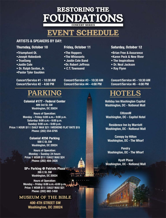 Abraham Productions Announces Restoring The Foundations Event at Nation's Capital