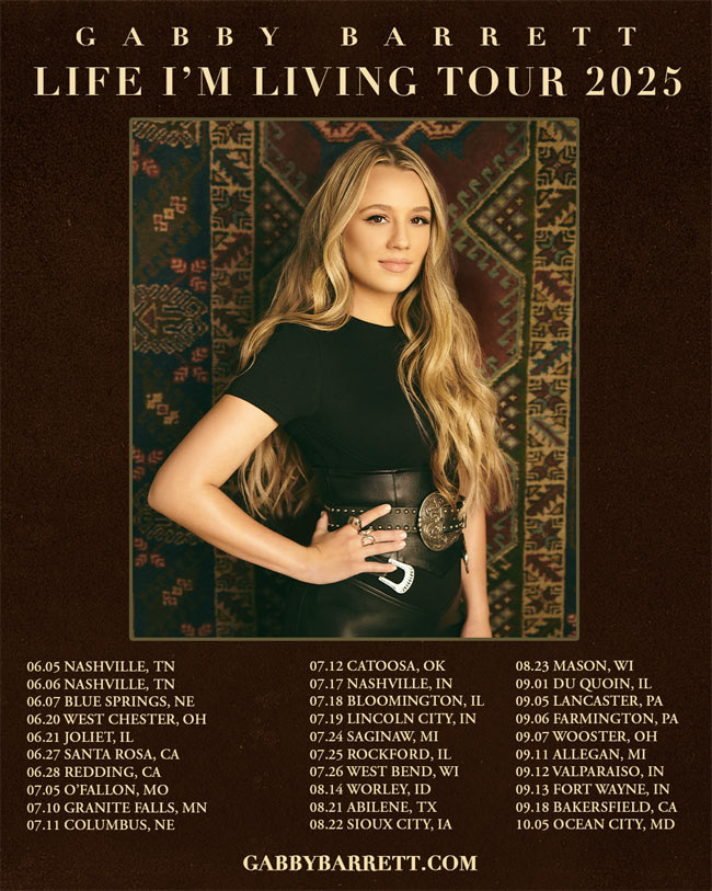Gabby Barrett Announces 'Life I'm Living Tour 2025'