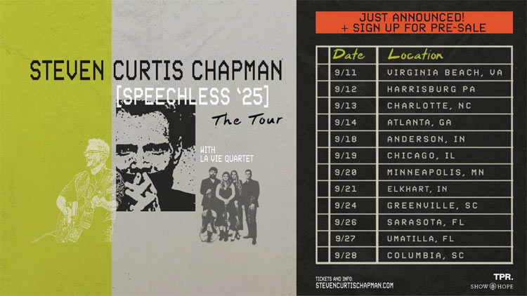 Steven Curtis Chapman To Celebrate 25th Anniversary of Speechless with Tour