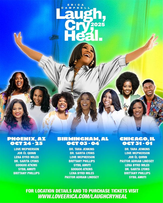 Erica Campbell's Laugh, Cry, Heal Returns This Fall