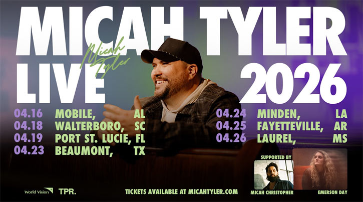 Micah Tyler Announces Micah Tyler Live In Concert Tour