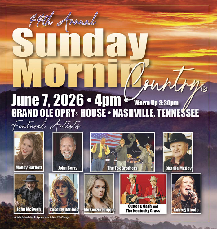 Sunday Mornin' Country 2026 Sets the Stage With First Artist Announcements