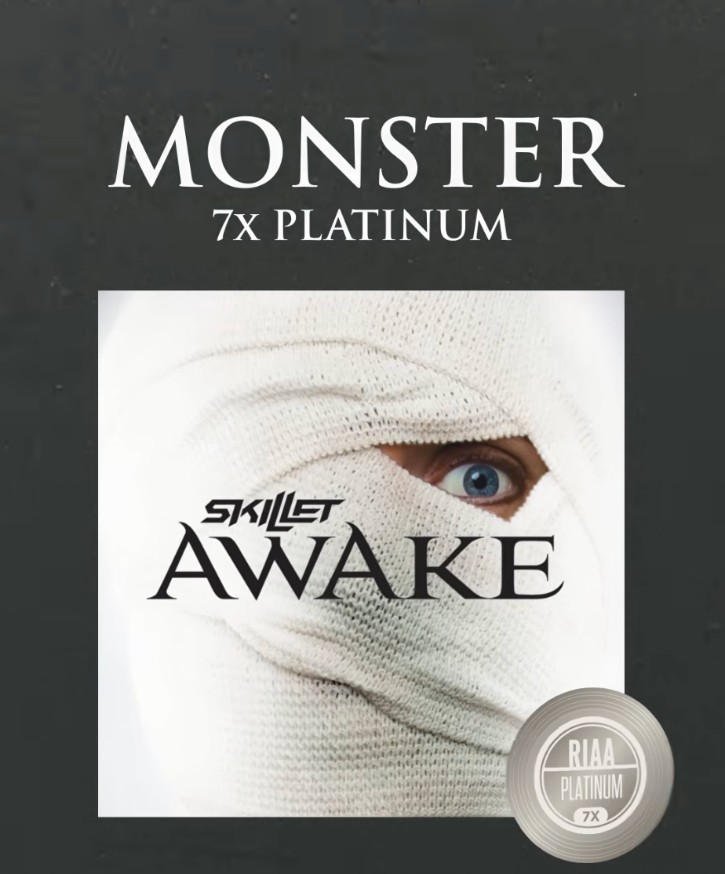 Skillet's 'Monster' Goes 7X Platinum as Career RIAA Tally Hits 30M
